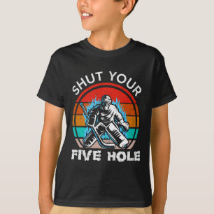 Ice Hockey Vintage Retro Shut Your Five Hole Men's T-Shirt