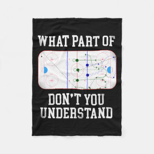 Ice Hockey Vintage Rink Performance Fleece Blanket