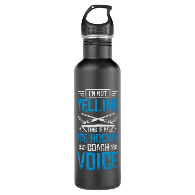 Ice Hockey Yelling Coach 710 Ml Water Bottle (Front)