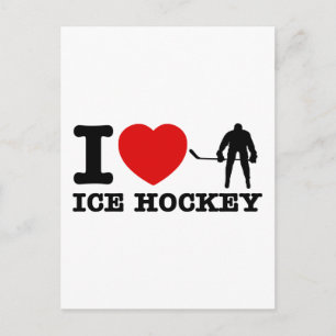 ice hocky designs postcard