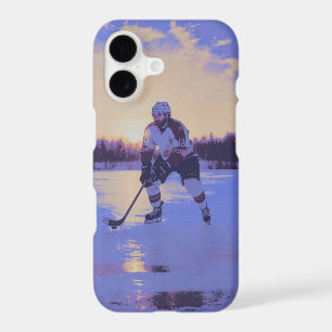 Ice Hocky Player at Sunrise