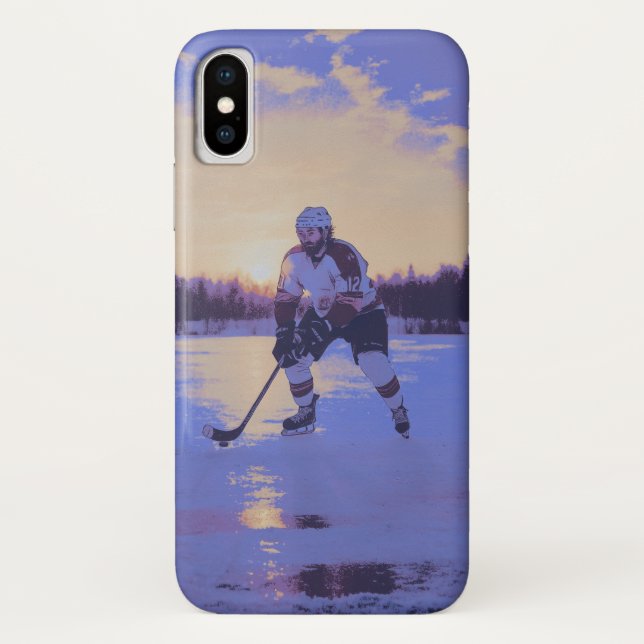 Ice Hocky Player at Sunrise Case-Mate iPhone Case (Back)