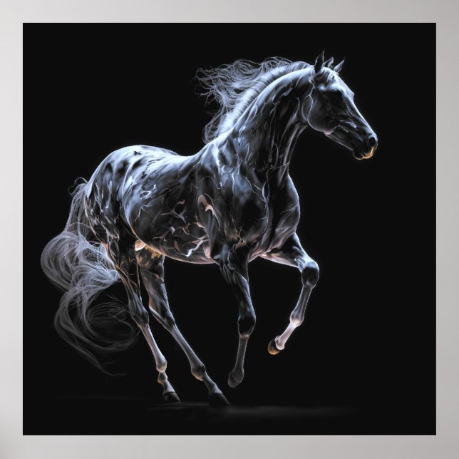 Ice Horse, Abstract Colours , Art Print Wall (Front)