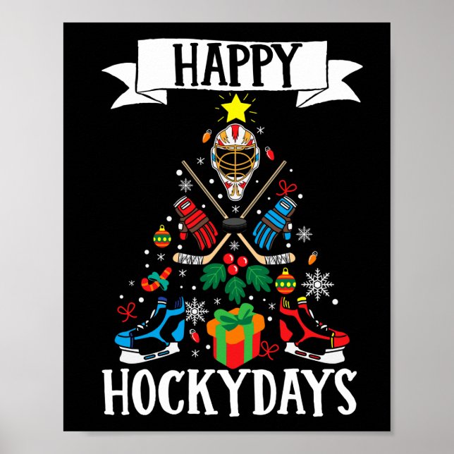 Ice I Love Hockey Player Team Happy Hockeydays Poster (Front)
