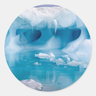 Ice in Antarctica Classic Round Sticker