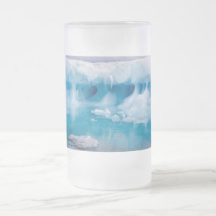 Ice in Antarctica Frosted Glass Beer Mug