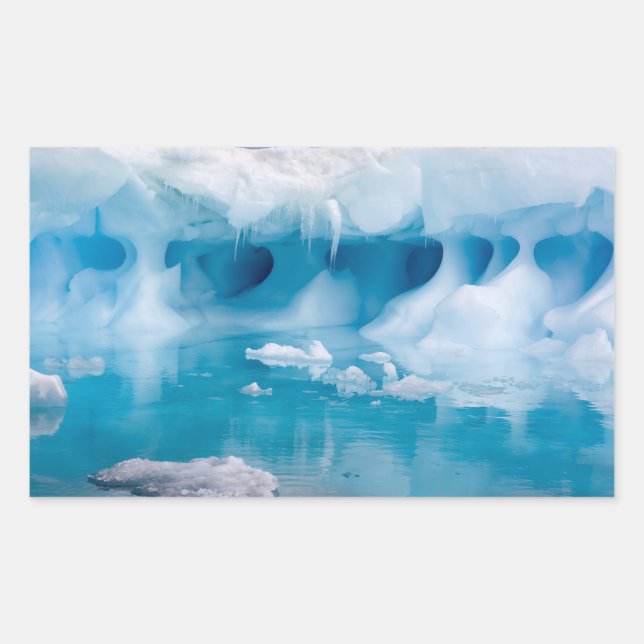 Ice in Antarctica Rectangular Sticker (Front)