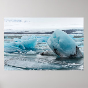 Ice In Glacial Lagoon Jokulsarlon Poster