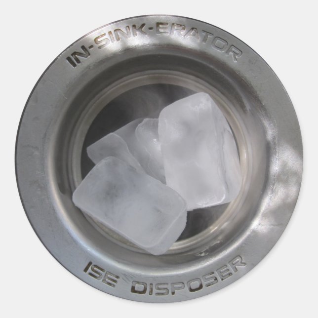 Ice in the garbage classic round sticker (Front)