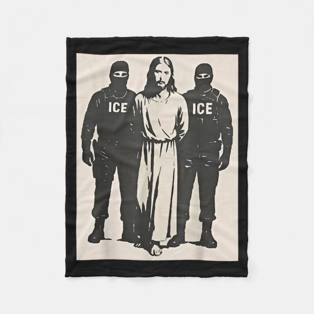 Ice Jesus  Fleece Blanket (Front)