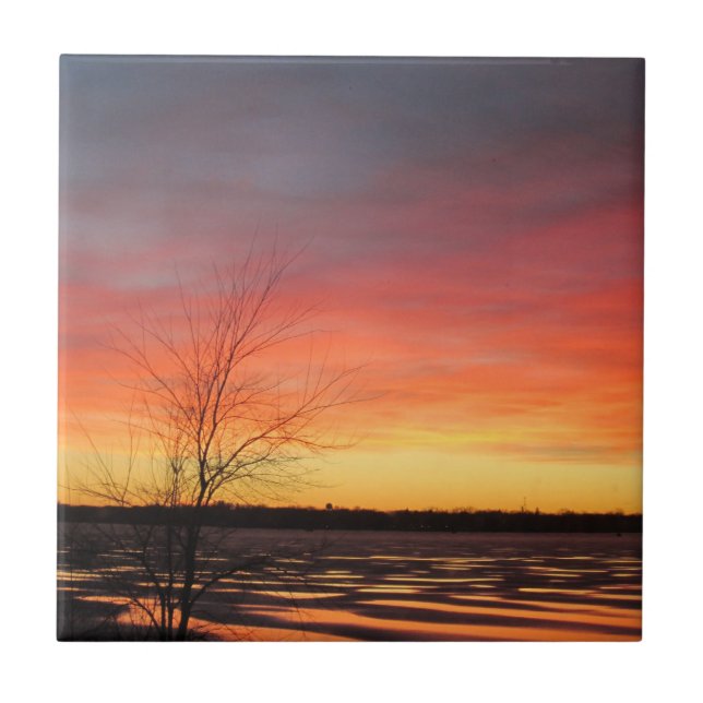 Ice Lake Sunset Tile (Front)