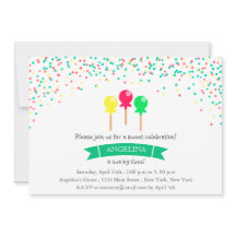 Ice lollies  -birthday party invitation