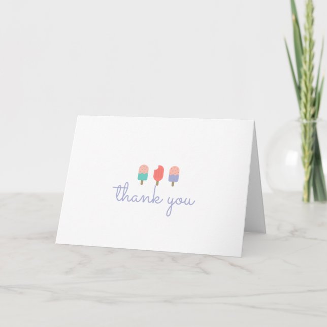 Ice Lolly Thank You Card (Front)