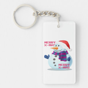 ICE MAN SAYS; MERRY X-MAS, Christmas gift Key Ring