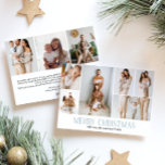 ICE Merry Christmas Elegant 9 Collage Multi-Photo  Holiday Card<br><div class="desc">Share your family’s highlights with this year-in-review Christmas card featuring a simple, minimal, and clean design. The front includes a modern 6-photo collage paired with the festive greeting “Merry Christmas” in an elegant serif font, with space to personalise your family name or the year. The back offers room for 3...</div>