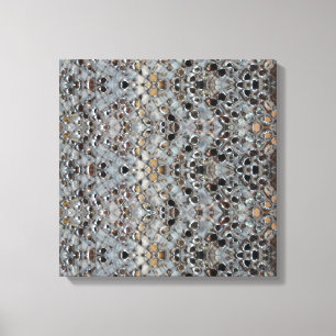 Ice Metal Fire Pit Screen Stretched Canvas Print