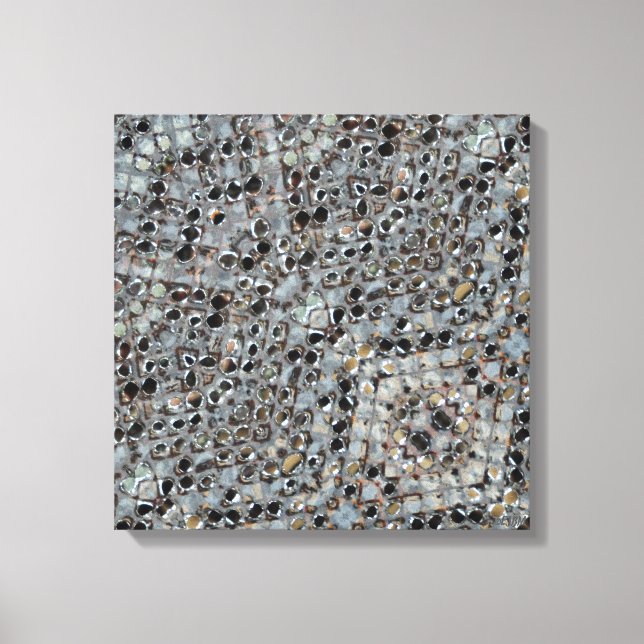 Ice Metal Fire Stretched Canvas Print (Front)