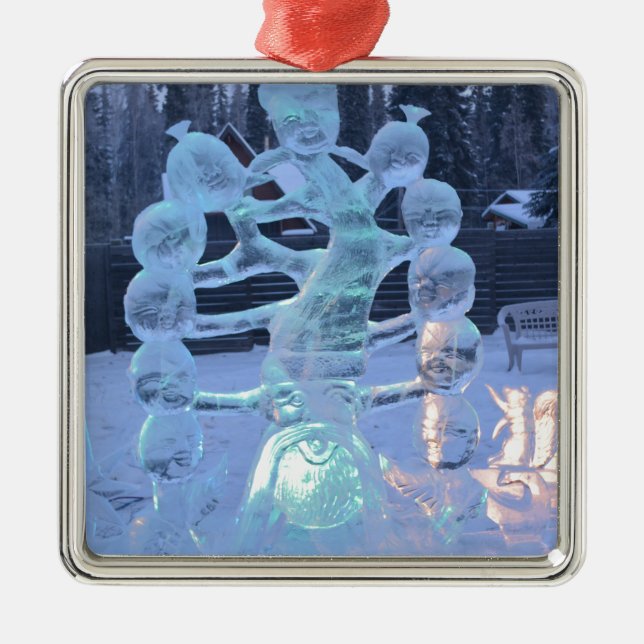 Ice Metal Tree Decoration (Front)