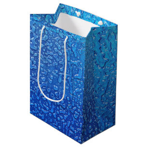 Ice On Blue Metal   Medium Gift Bag
