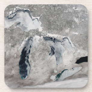 Ice On The Great Lakes, United States. Coaster