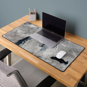 Ice On The Great Lakes, United States. Desk Mat