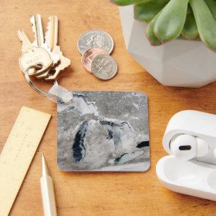 Ice On The Great Lakes, United States. Key Ring