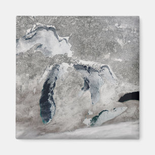 Ice On The Great Lakes, United States. Magnet