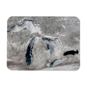 Ice On The Great Lakes, United States. Magnet