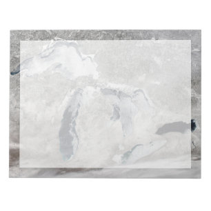 Ice On The Great Lakes, United States. Notepad