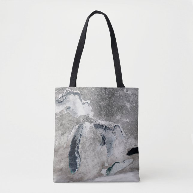 Ice On The Great Lakes, United States. Tote Bag (Front)