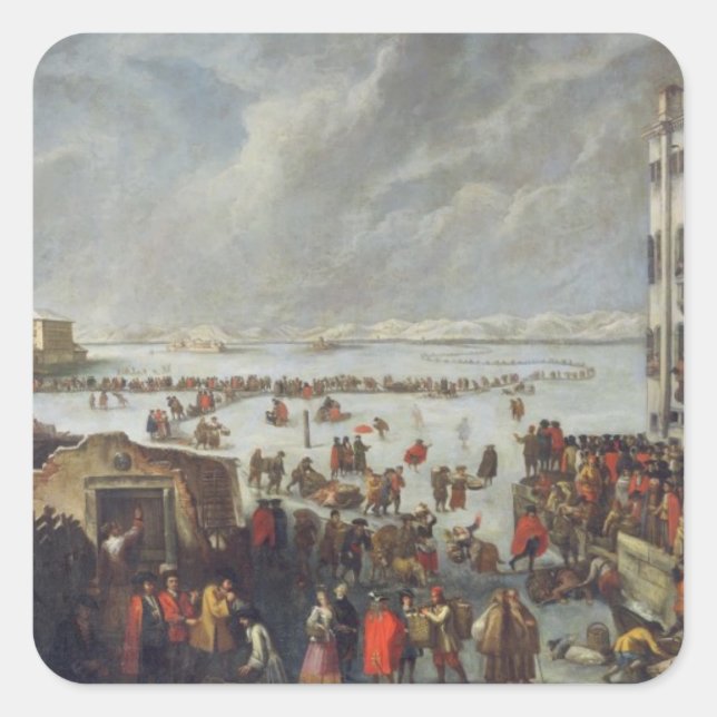 Ice on the Lagoon Square Sticker (Front)