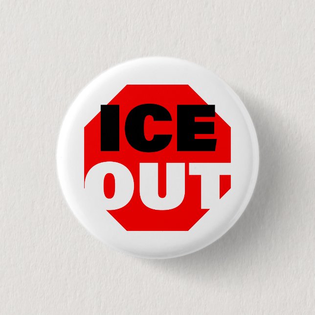 ICE OUT 3 CM ROUND BADGE (Front)