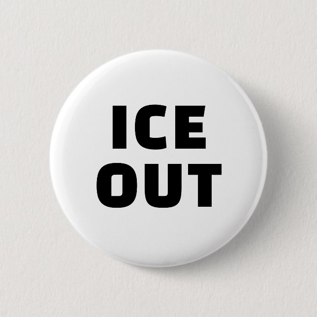 ICE OUT 6 CM ROUND BADGE (Front)