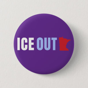 ICE OUT Anti Trump 6 Cm Round Badge