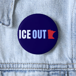 ICE OUT Anti Trump 6 Cm Round Badge