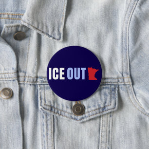 ICE OUT Anti Trump 7.5 Cm Round Badge
