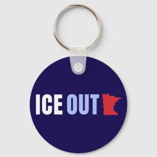 ICE OUT Anti Trump Key Ring