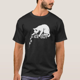 ICE Out Cat Pushing Icecubes Meme Long Sleeve T-Shirt
