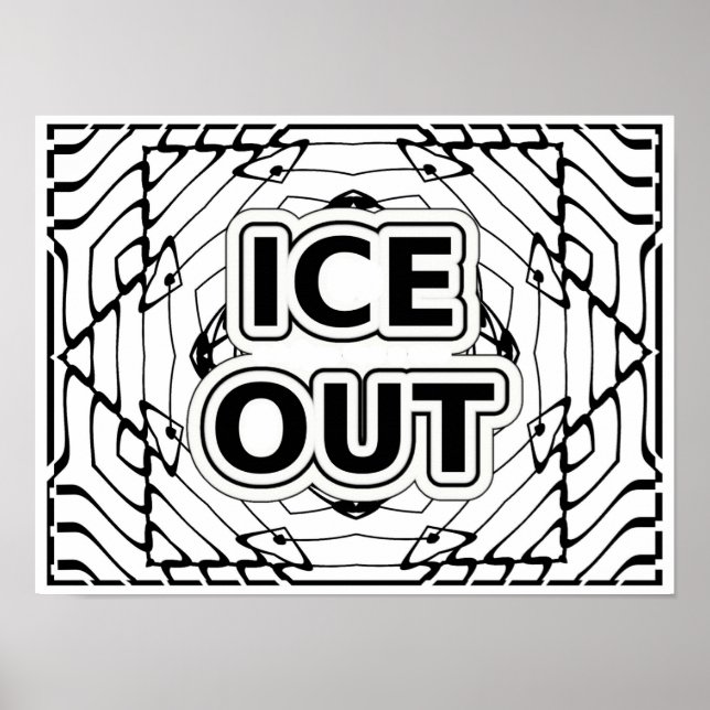 ICE OUT COLORING POSTER (Front)
