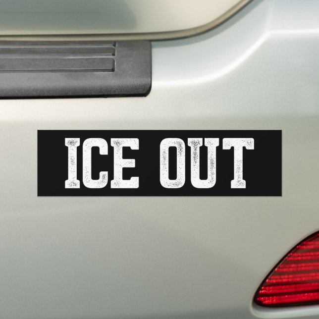 ICE Out Immigration Reform anti-ICE Bumper Sticker (On Car)