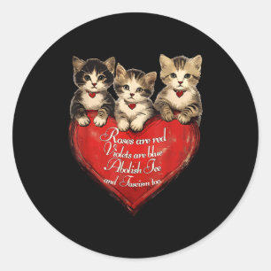 Ice out now abolish ice funny cat meme men women classic round sticker