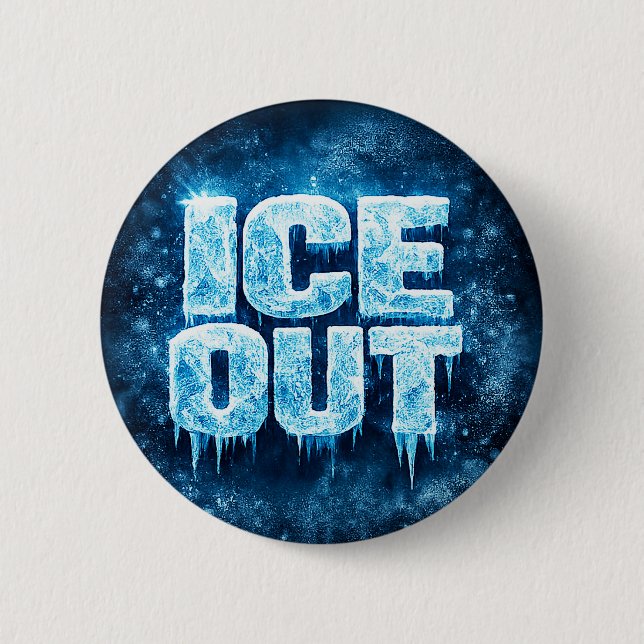 "ICE OUT" protest button (Front)
