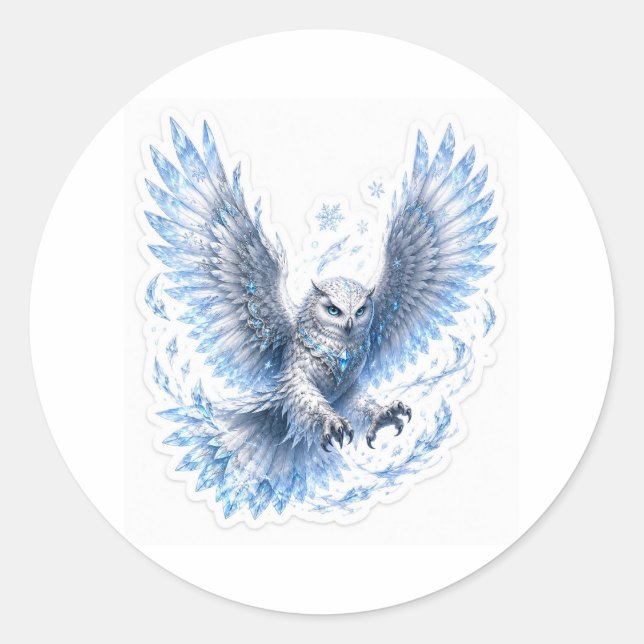 Ice Owl Sticker (Front)