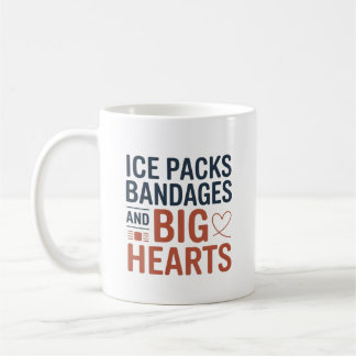Ice Packs Bandages and Big Hearts School Nurse Coffee Mug