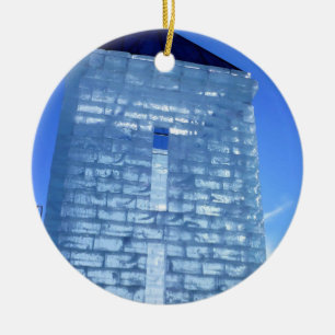 Ice Palace at Carnaval de Quebec, Canada Ceramic Tree Decoration