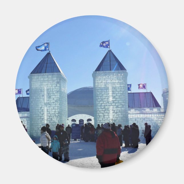 Ice Palace at Carnaval de Quebec, Canada Magnet (Front)