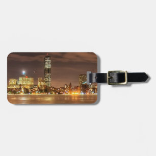 Ice partially melted on Charles River in Boston Luggage Tag