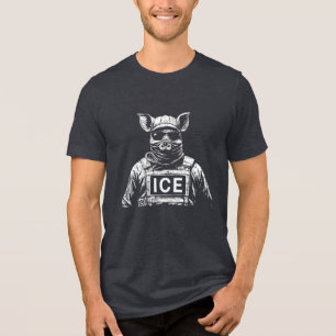 ICE Pig Cosplay – Fear in Uniform - Anti ICE Tri-Blend Shirt