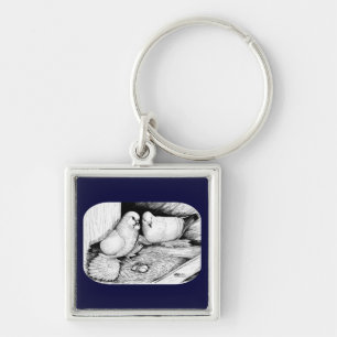 Ice Pigeons Key Ring