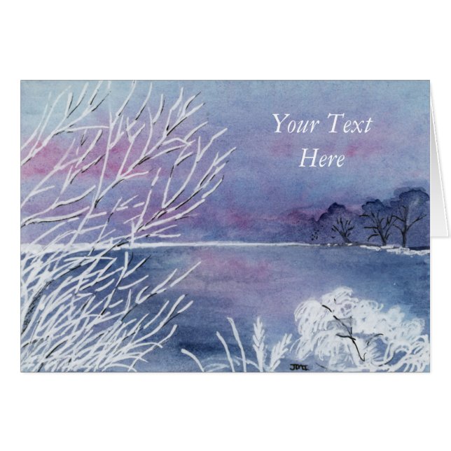 Ice Pond Watercolor (Front Horizontal)